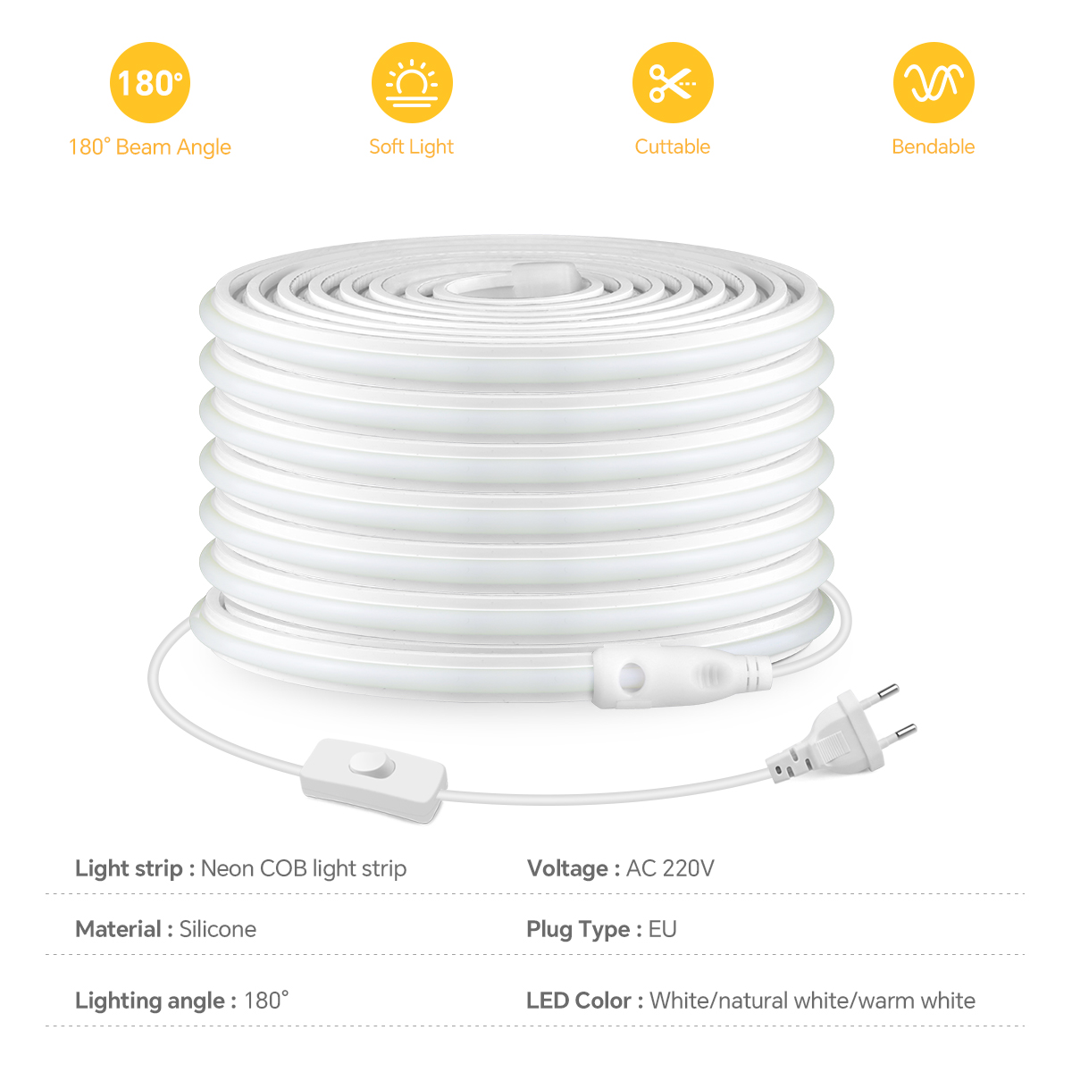 Il più nuovo 220V LED Strip Ne - Outdoor Power Strip Weatherproof recensione e prezzo